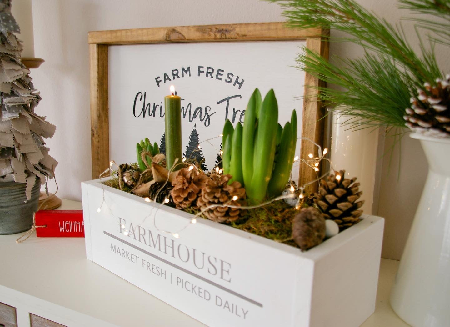 Dekokiste im Farmhouse Stil ''Market Fresh Produce''