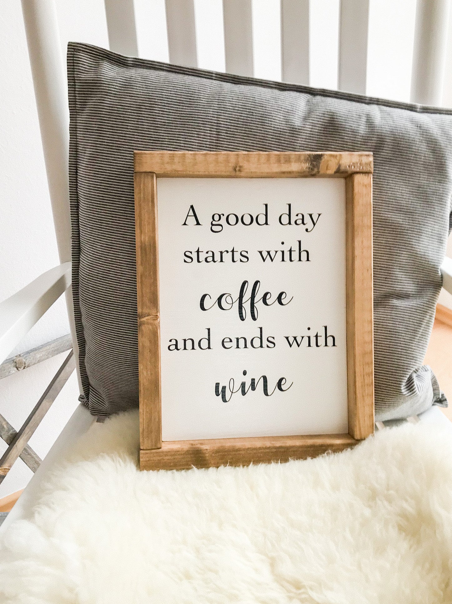 Holzschild ''A good day...''