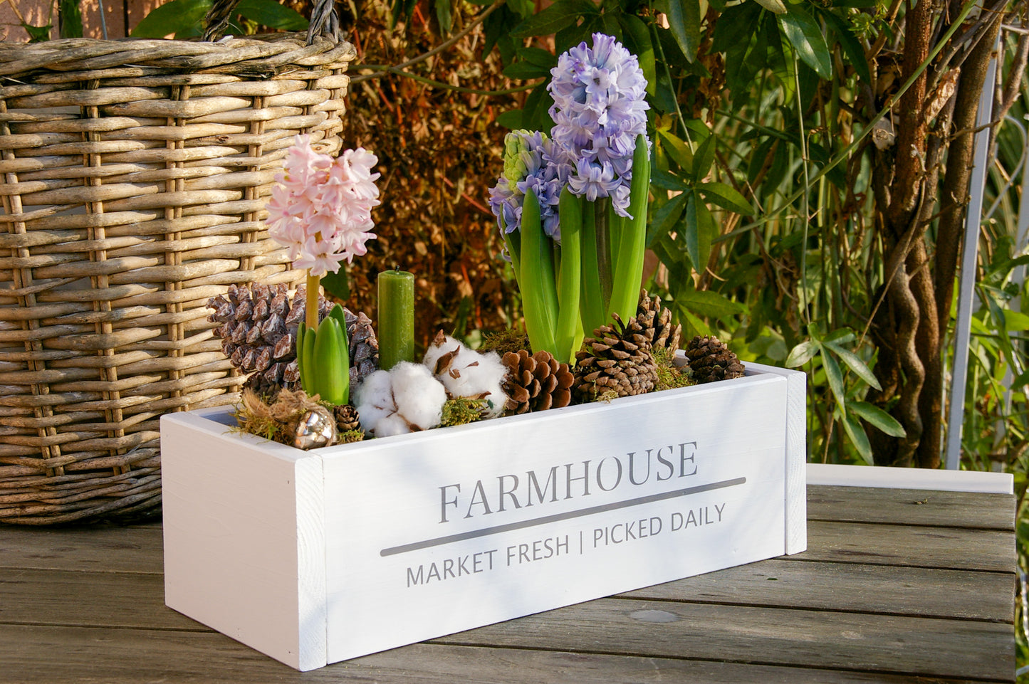 Dekokiste im Farmhouse Stil ''Market Fresh Produce''