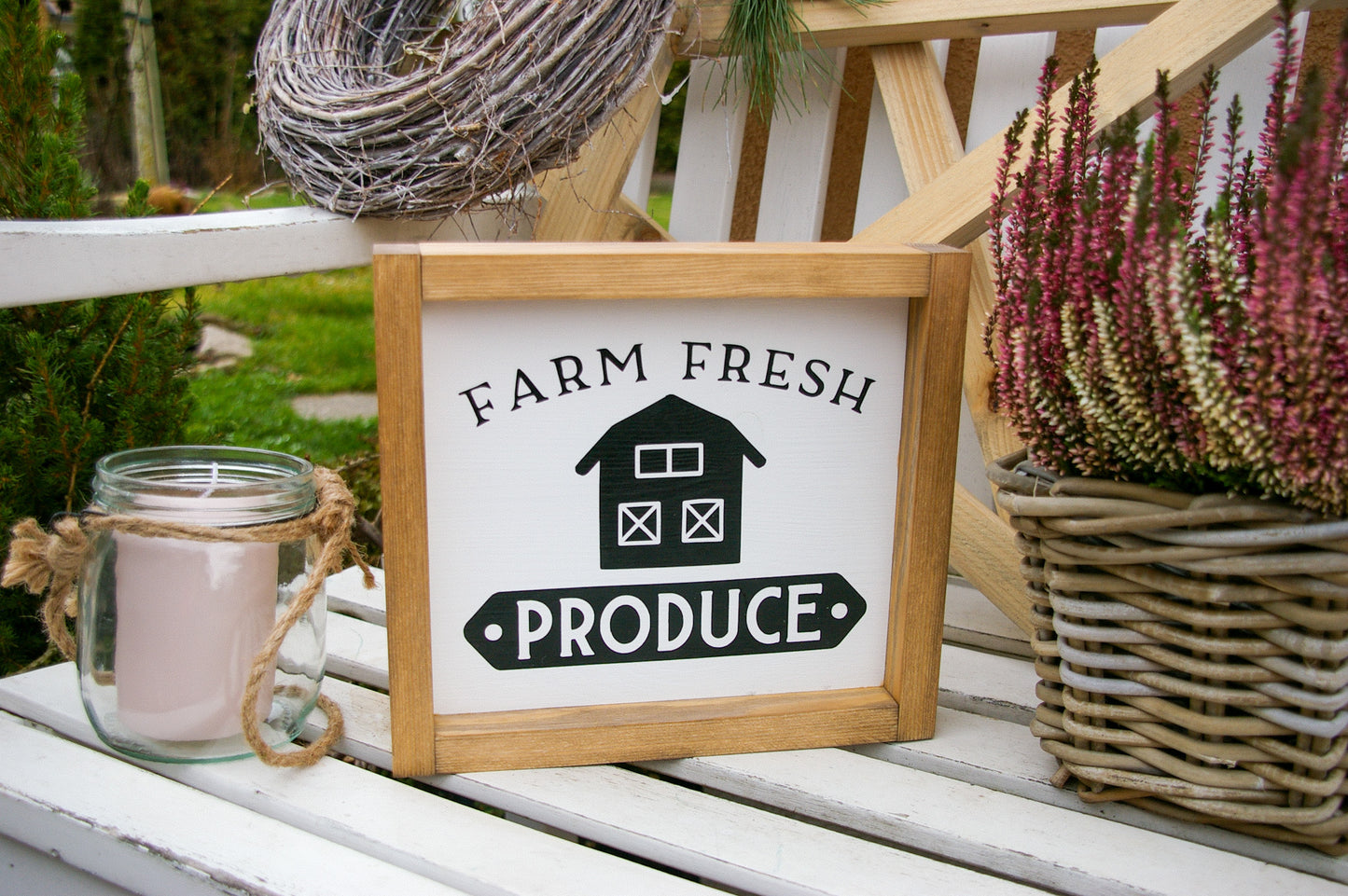 Landhausschild ''Farm Fresh Produce''