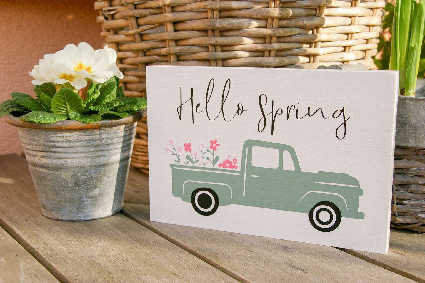 Frühlingsschild ''Spring Truck''