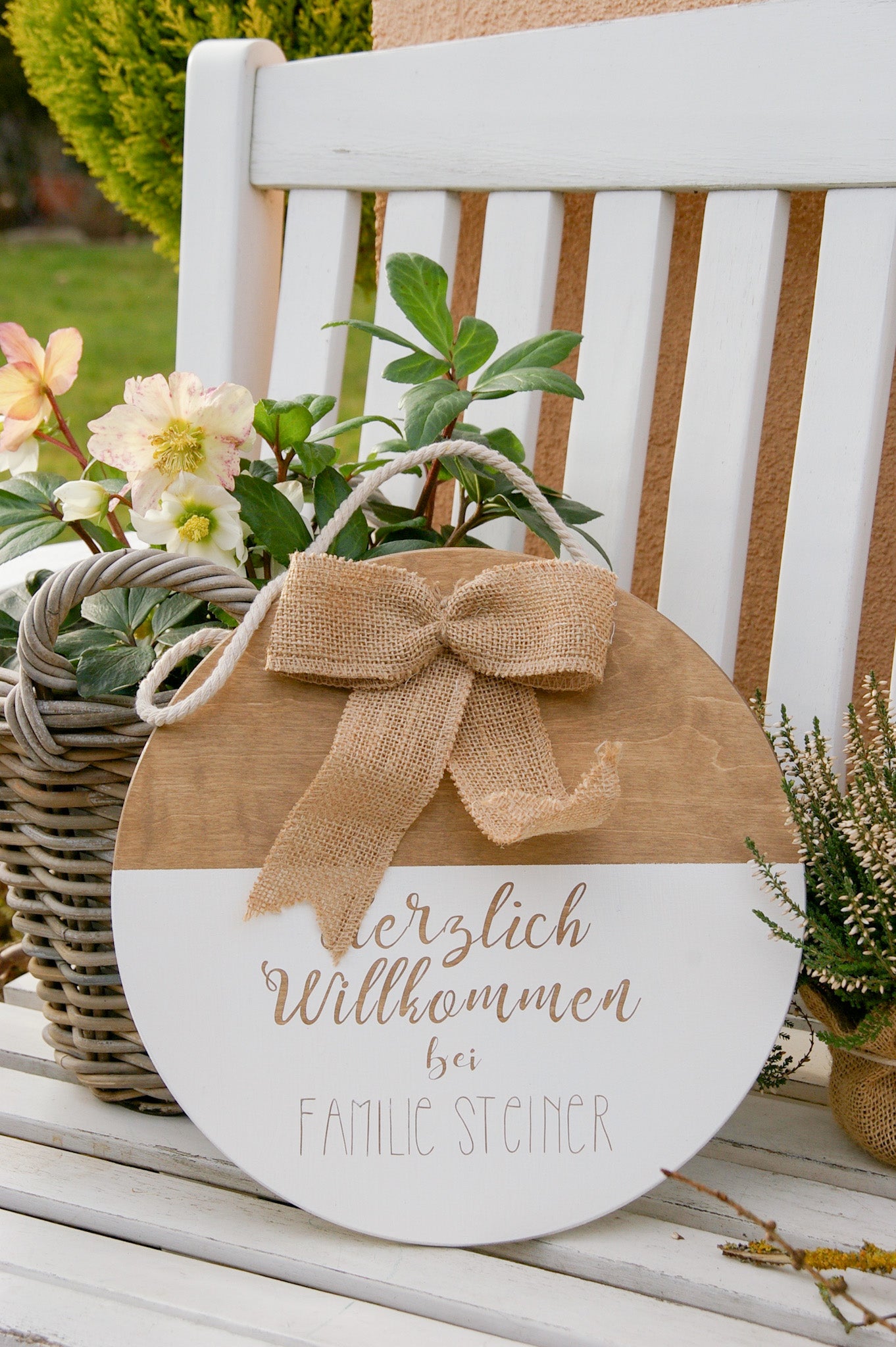 Willkommensschild, Türschild, Familienschild