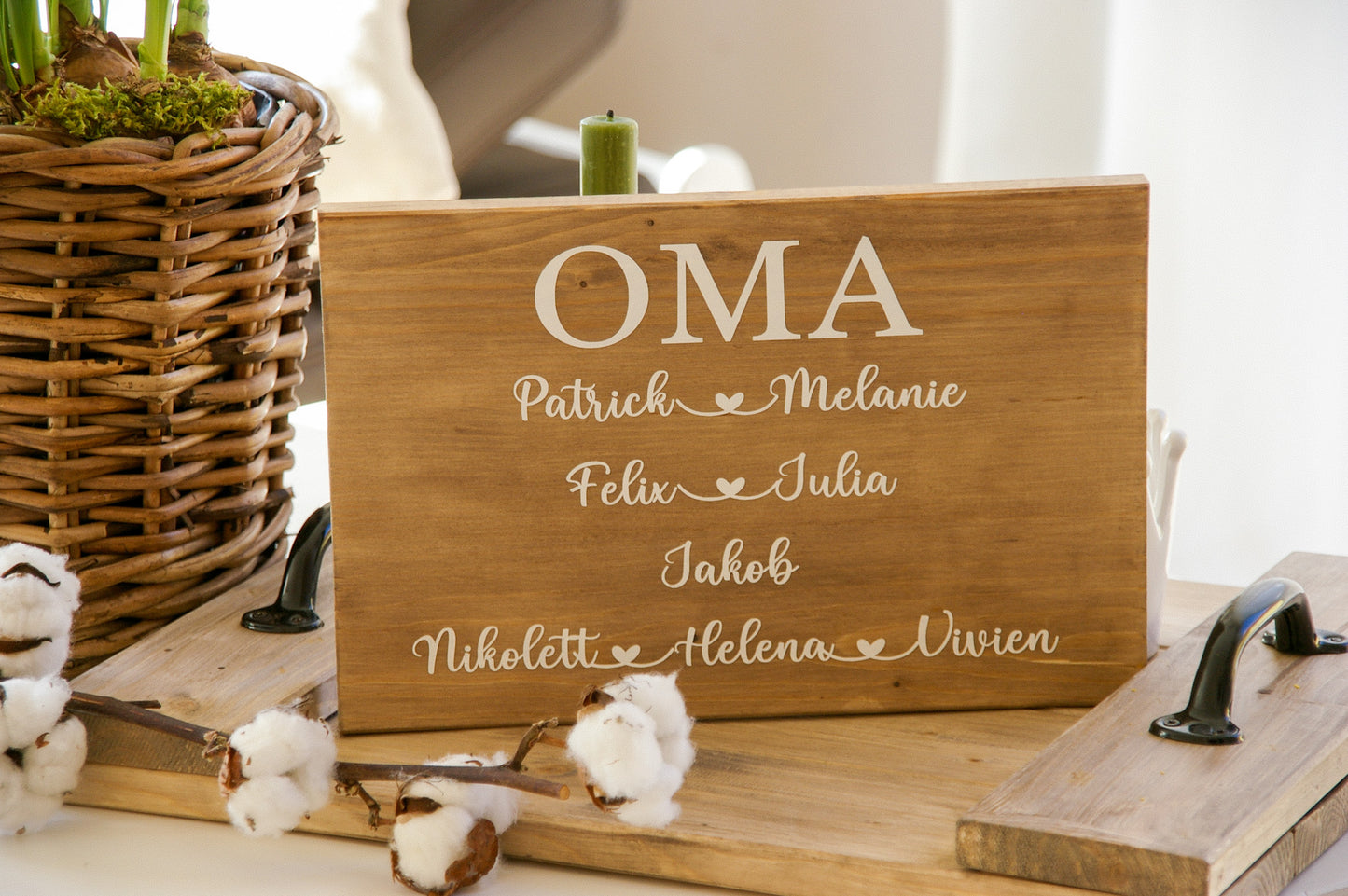 Personalisiertes Holzschild, für den Muttertag, Geschenkidee Mama, Oma
