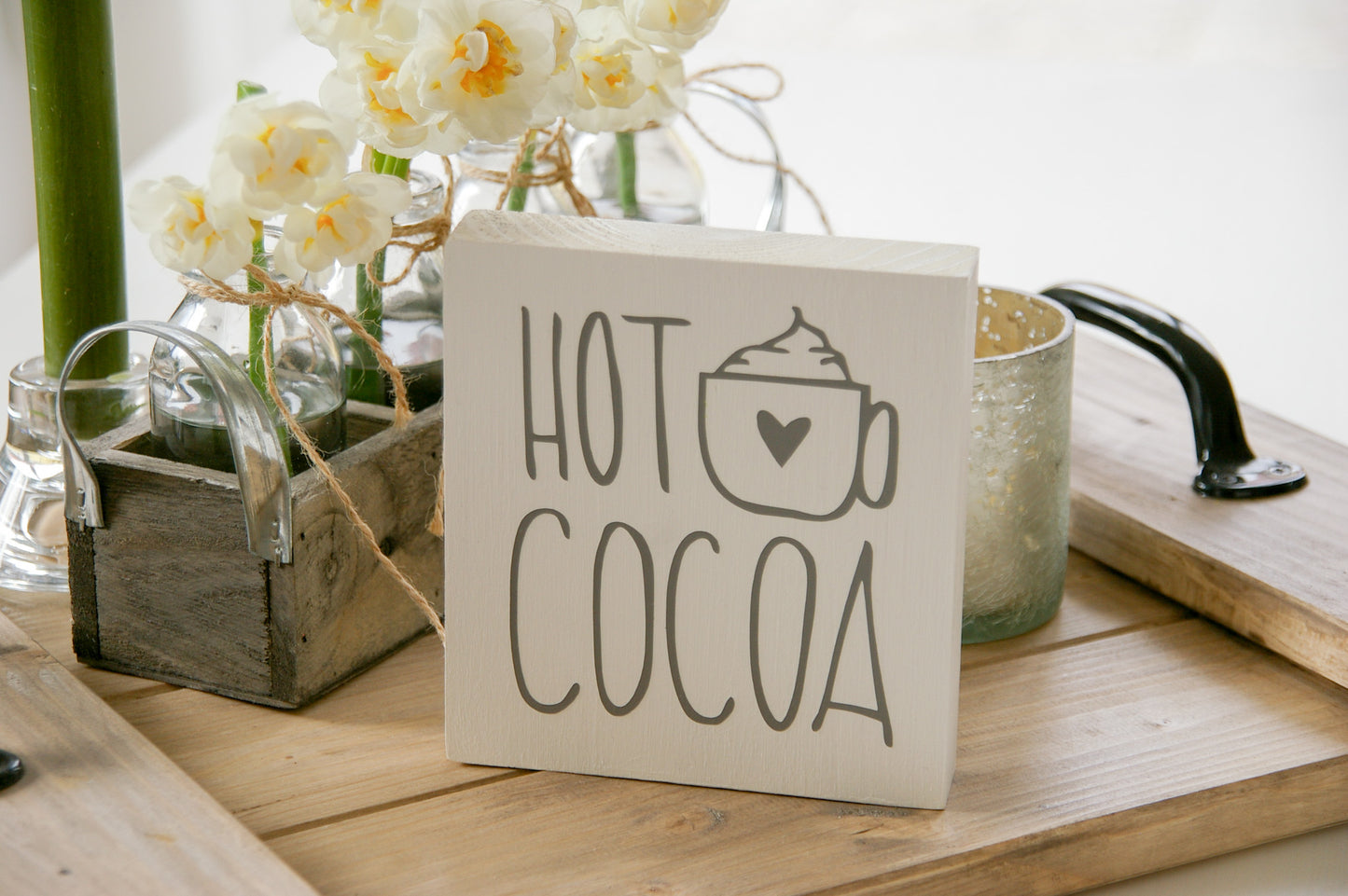 Minischild ''Hot Cocoa''