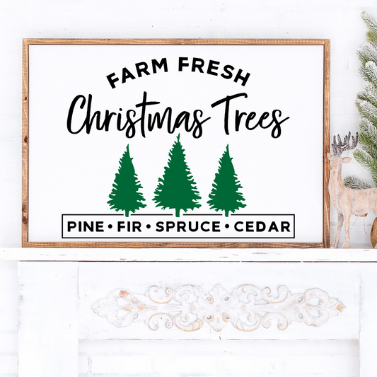 Weihnachtsschild, Farm Fresh Christmas Trees
