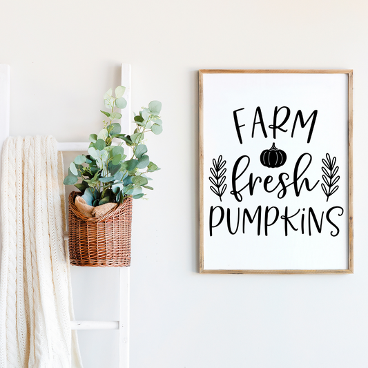 Holzschild ''Farm Fresh Pumpkins''