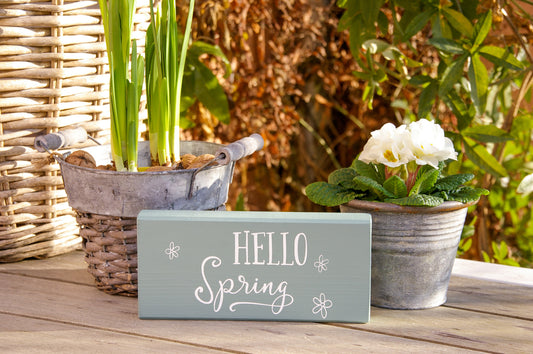 Holzaufsteller ''Hello Spring''