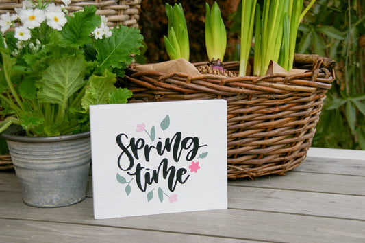 Spring Time Holzschild