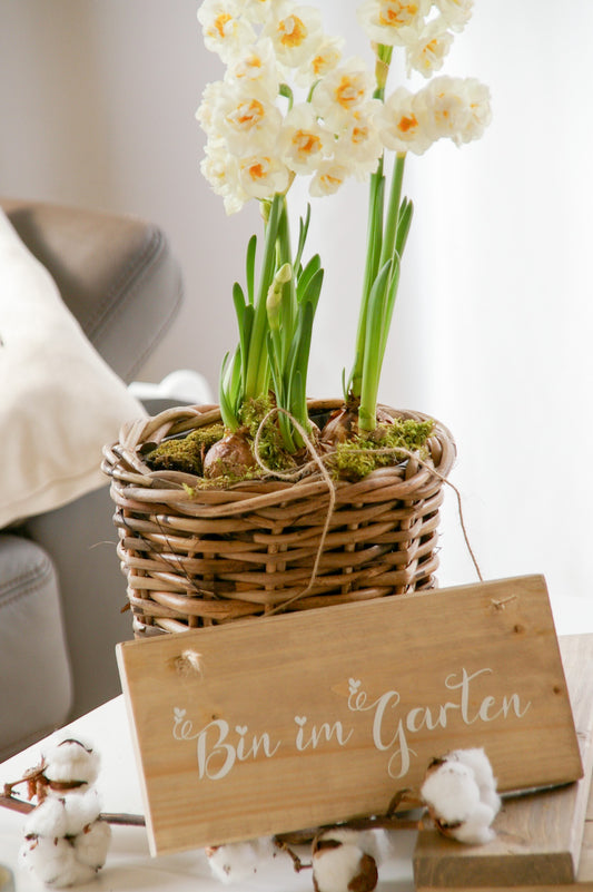 Türschild ''Bin im Garten'', Willkommensschild