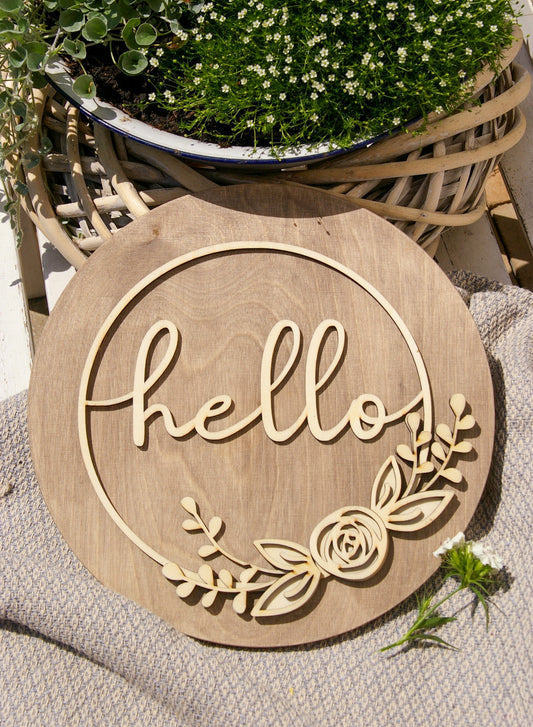 3D Willkommensschild ''Hello''
